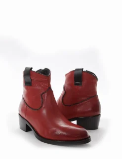 stivaletto texano tacco 3 cm cuoio