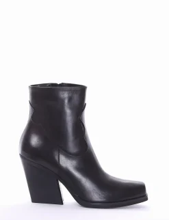stivaletto texano tacco 7 cm nero