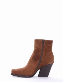 stivaletto texano tacco 7 cm cuoio