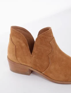 stivaletto texano tacco 4 cm cuoio