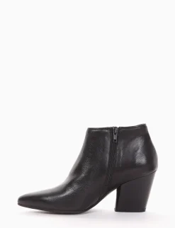 stivaletto texano tacco 7 cm nero