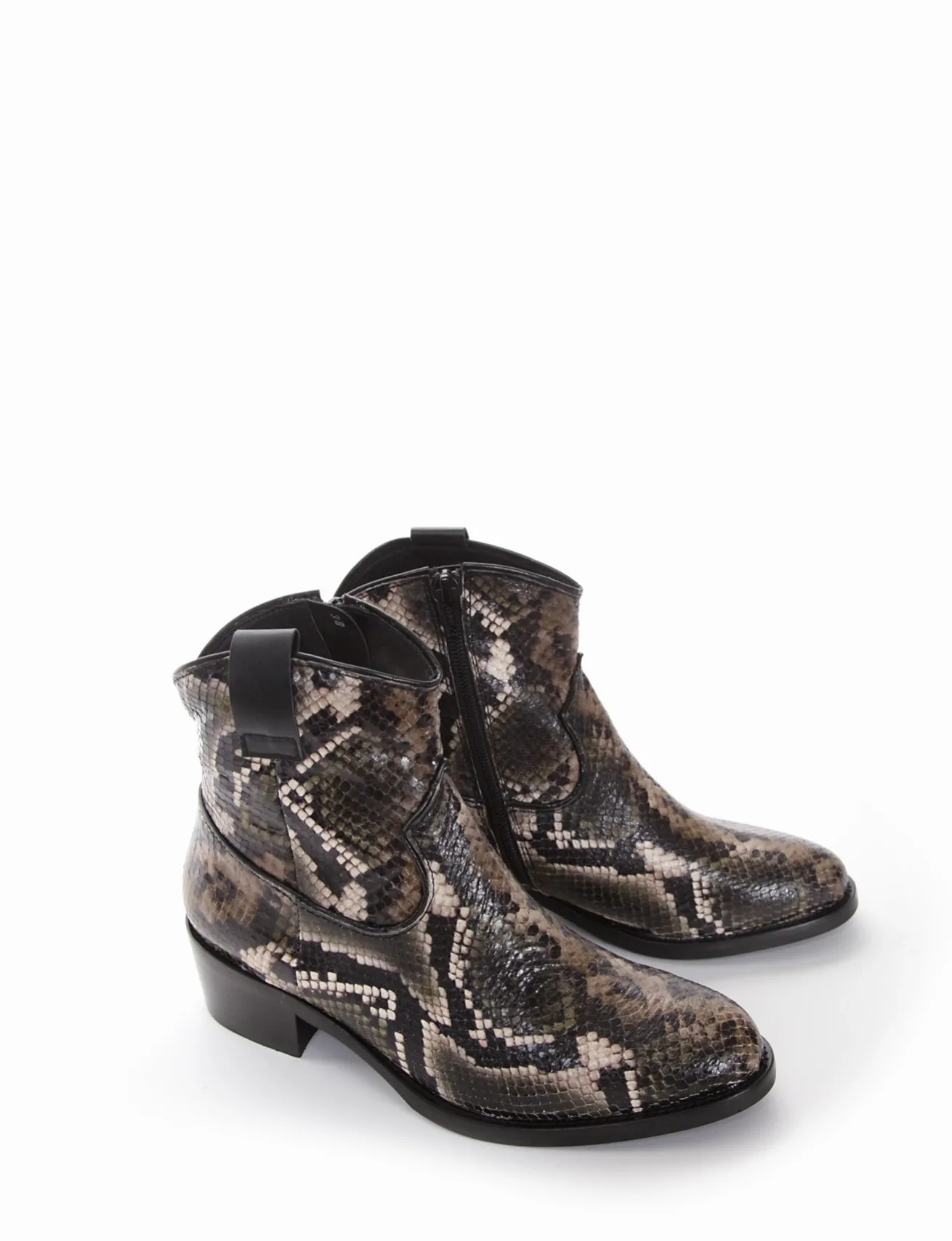 stivaletto texano tacco 3 cm verde