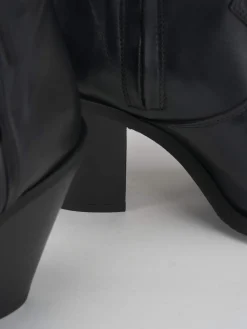 Stivaletto texano tacco 7 cm nero pelle