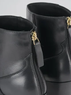 Stivaletto texano tacco 6 cm nero pelle