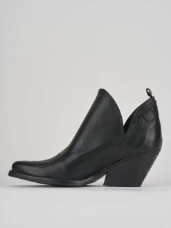 Stivaletto texano tacco 6 cm nero pelle
