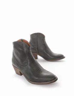 Stivaletto texano tacco 5cm verde