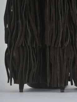 Stivali tacco 6cm camoscio testa