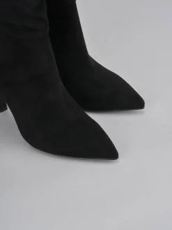 Stivali tacco 9cm camoscio nero