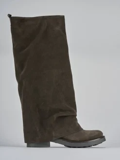 Stivali tacco 3cm camoscio testa