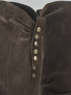 Stivali tacco 4cm camoscio testa