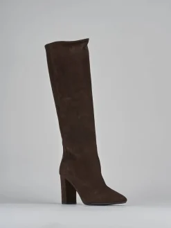 Stivali tacco 9cm camoscio testa