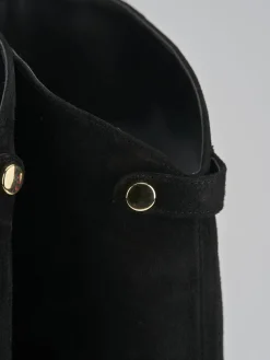 Stivali tacco 9cm camoscio nero