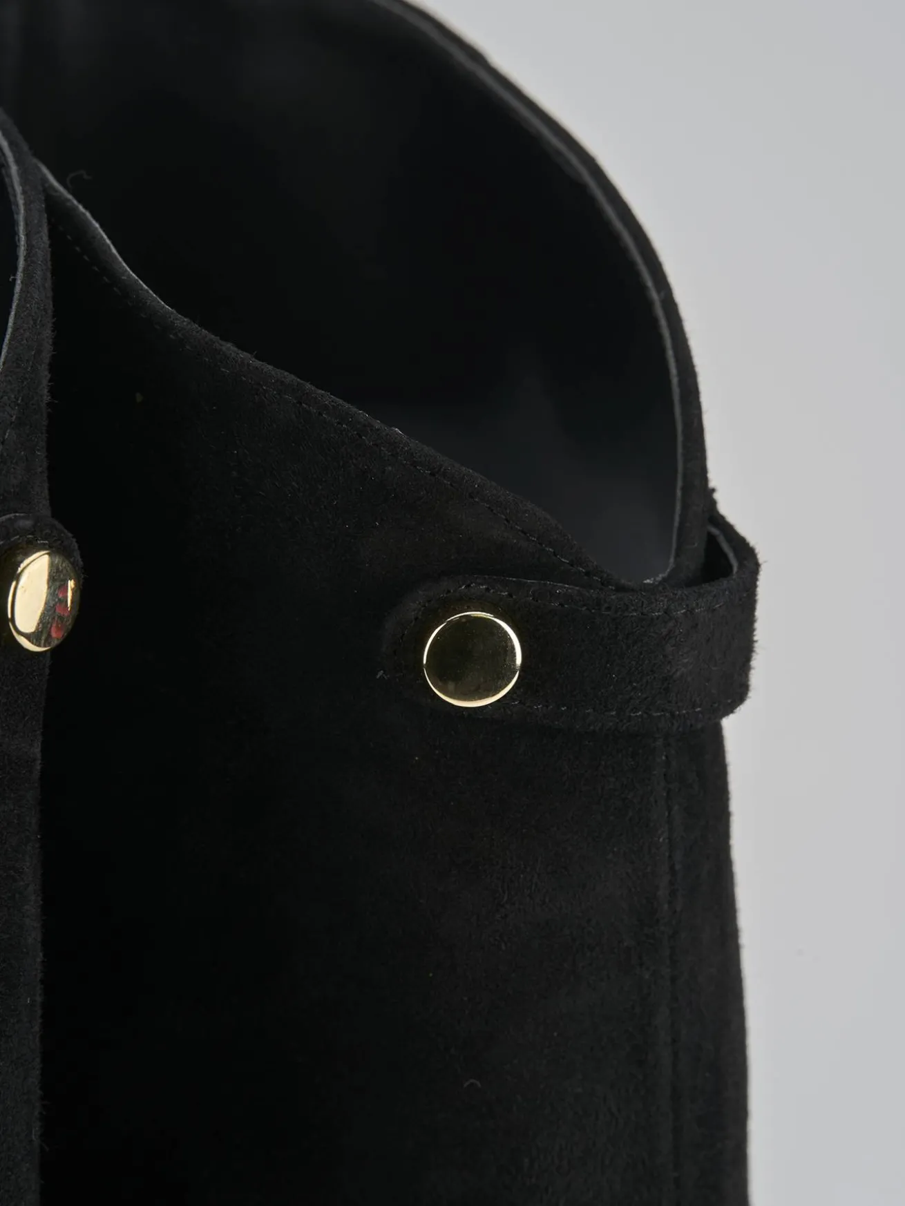 Stivali tacco 9cm camoscio nero