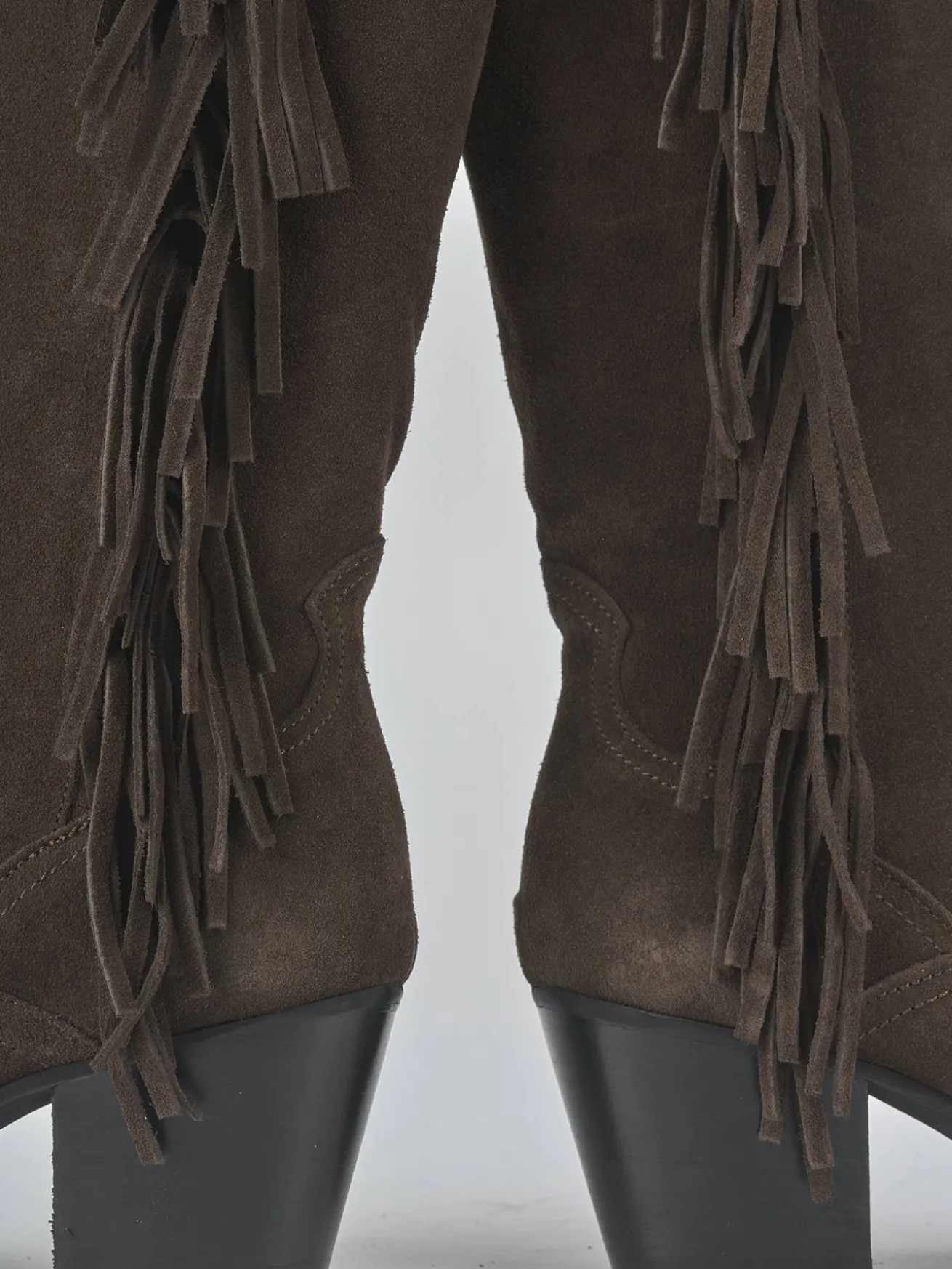 Stivali tacco 6cm camoscio testa