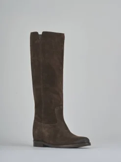 Stivali tacco 2cm camoscio testa