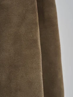 Stivali tacco 2cm camoscio beige