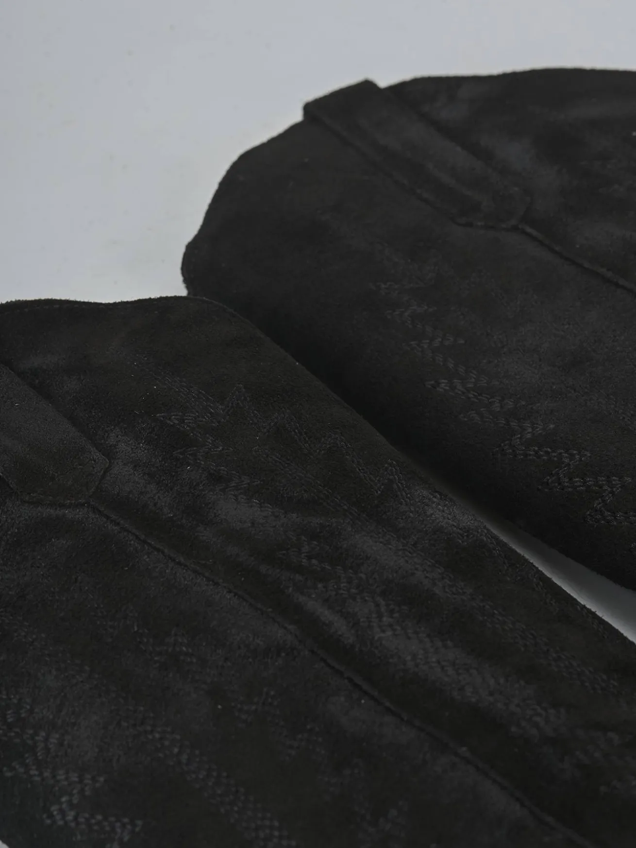 Stivali tacco 6cm camoscio nero