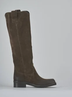 Stivali tacco 4cm camoscio testa