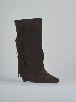 Stivali tacco 5cm camoscio testa