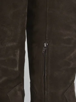 Stivali tacco 6cm camoscio testa