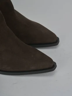 Stivali tacco 8cm camoscio testa