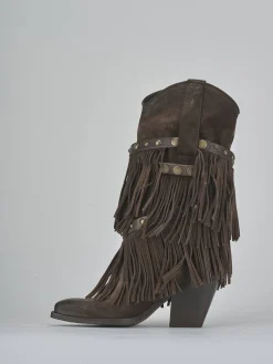 Stivali tacco 9cm camoscio testa