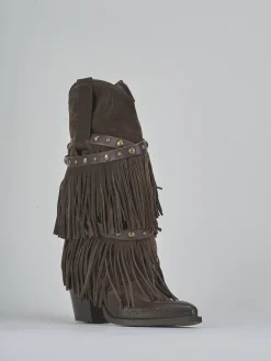 Stivali tacco 9cm camoscio testa