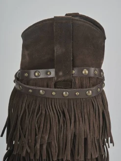 Stivali tacco 9cm camoscio testa