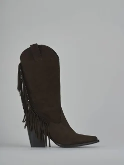 Stivali tacco 8cm camoscio testa