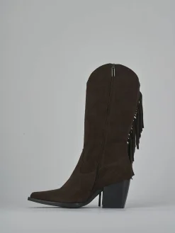 Stivali tacco 8cm camoscio testa