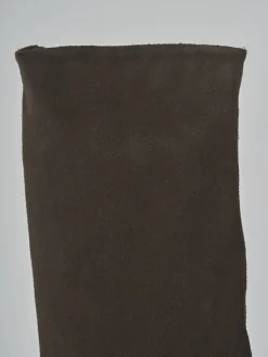 Stivali tacco 4cm camoscio testa