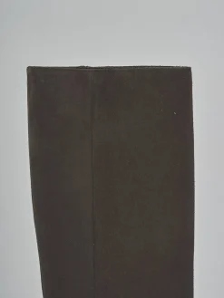 Stivali tacco 5cm camoscio testa