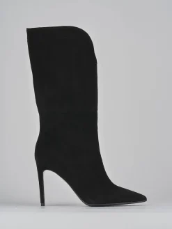 Stivali tacco 11cm camoscio nero