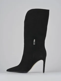 Stivali tacco 11cm camoscio nero