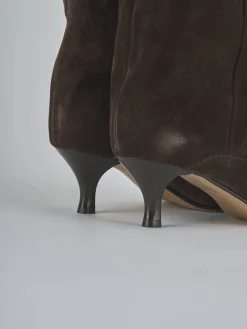 Stivali tacco 5cm camoscio testa
