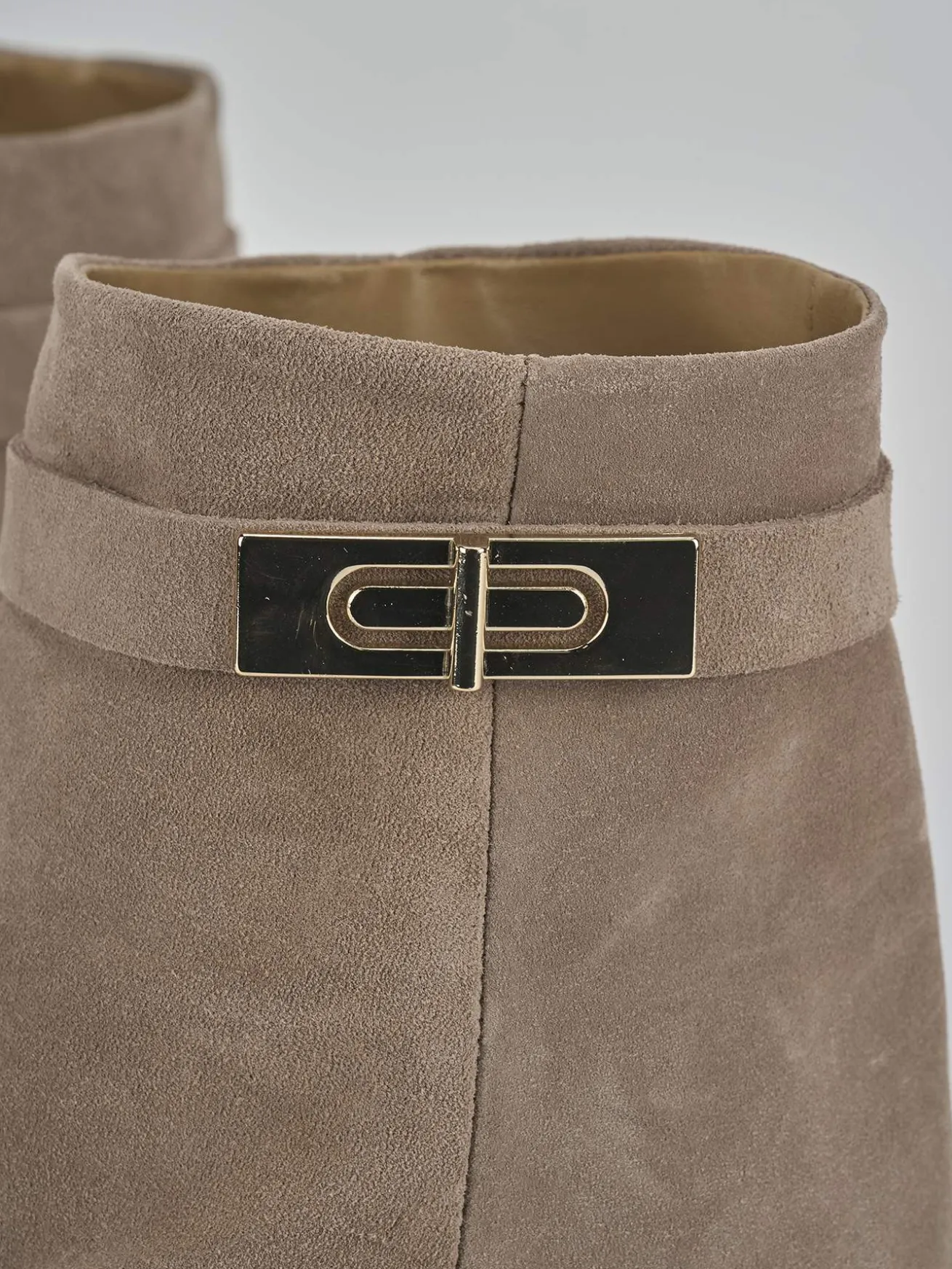 Stivali tacco 9cm camoscio marrone