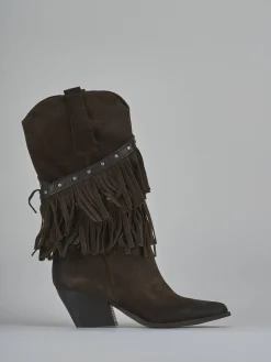 Stivali tacco 9cm camoscio testa