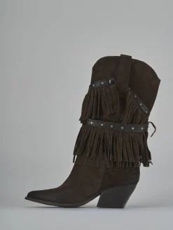 Stivali tacco 9cm camoscio testa