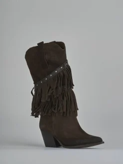 Stivali tacco 9cm camoscio testa