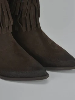 Stivali tacco 9cm camoscio testa