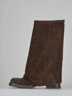 Stivali tacco 3cm camoscio testa