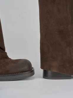 Stivali tacco 3cm camoscio testa