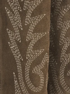 Stivali tacco 2cm camoscio beige