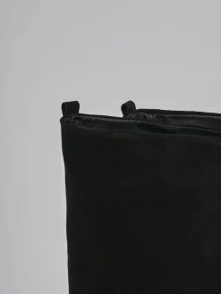 Stivali tacco 3cm camoscio nero