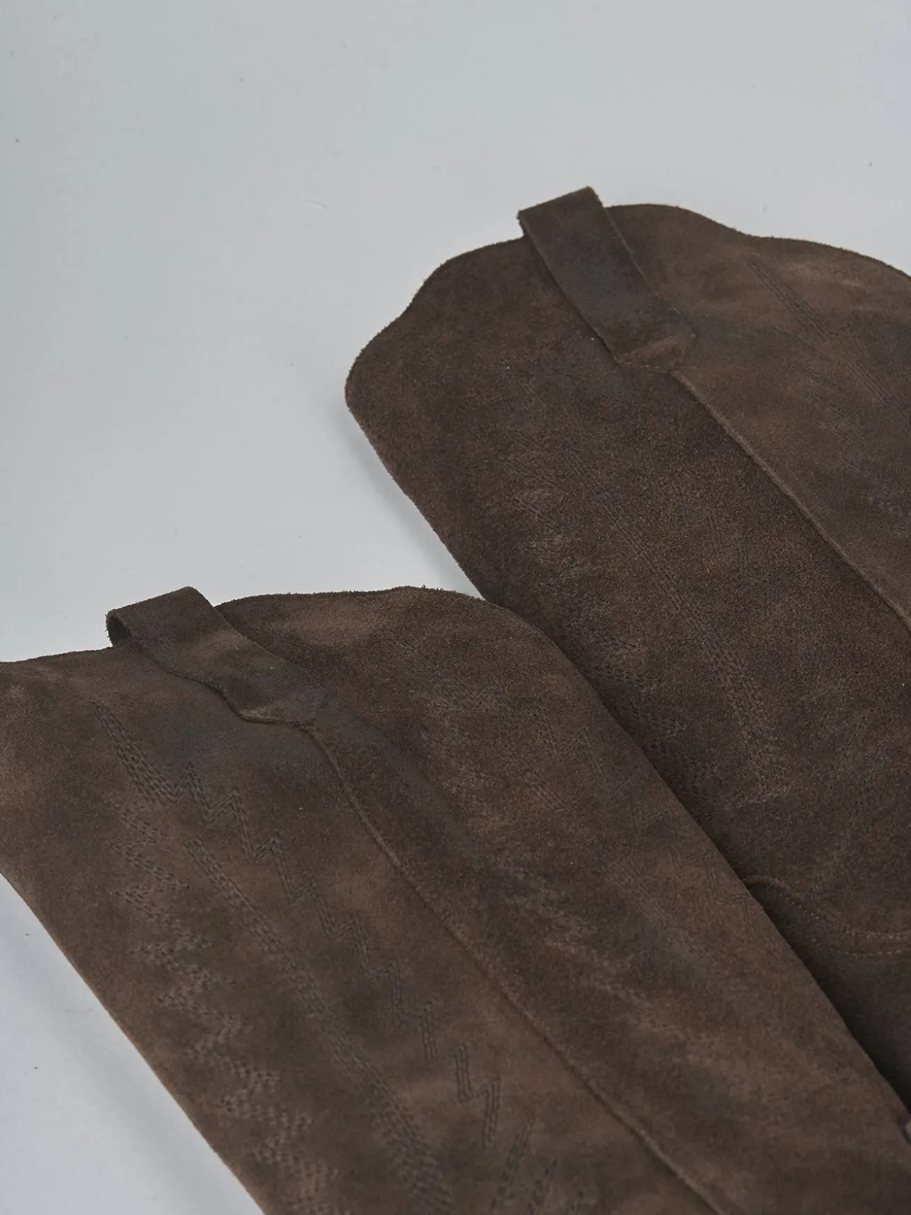 Stivali tacco 6cm camoscio testa