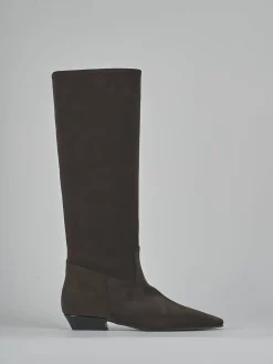 Stivali tacco 3cm camoscio testa