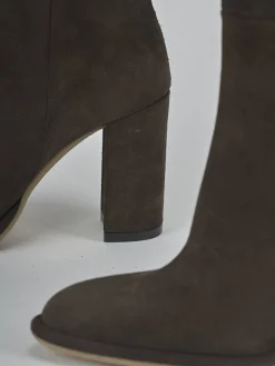 Stivali tacco 9cm camoscio testa