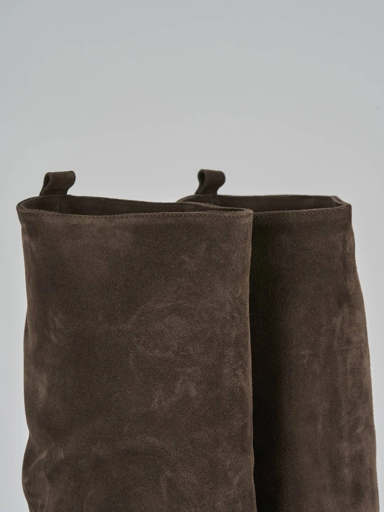 Stivali tacco 7cm camoscio testa