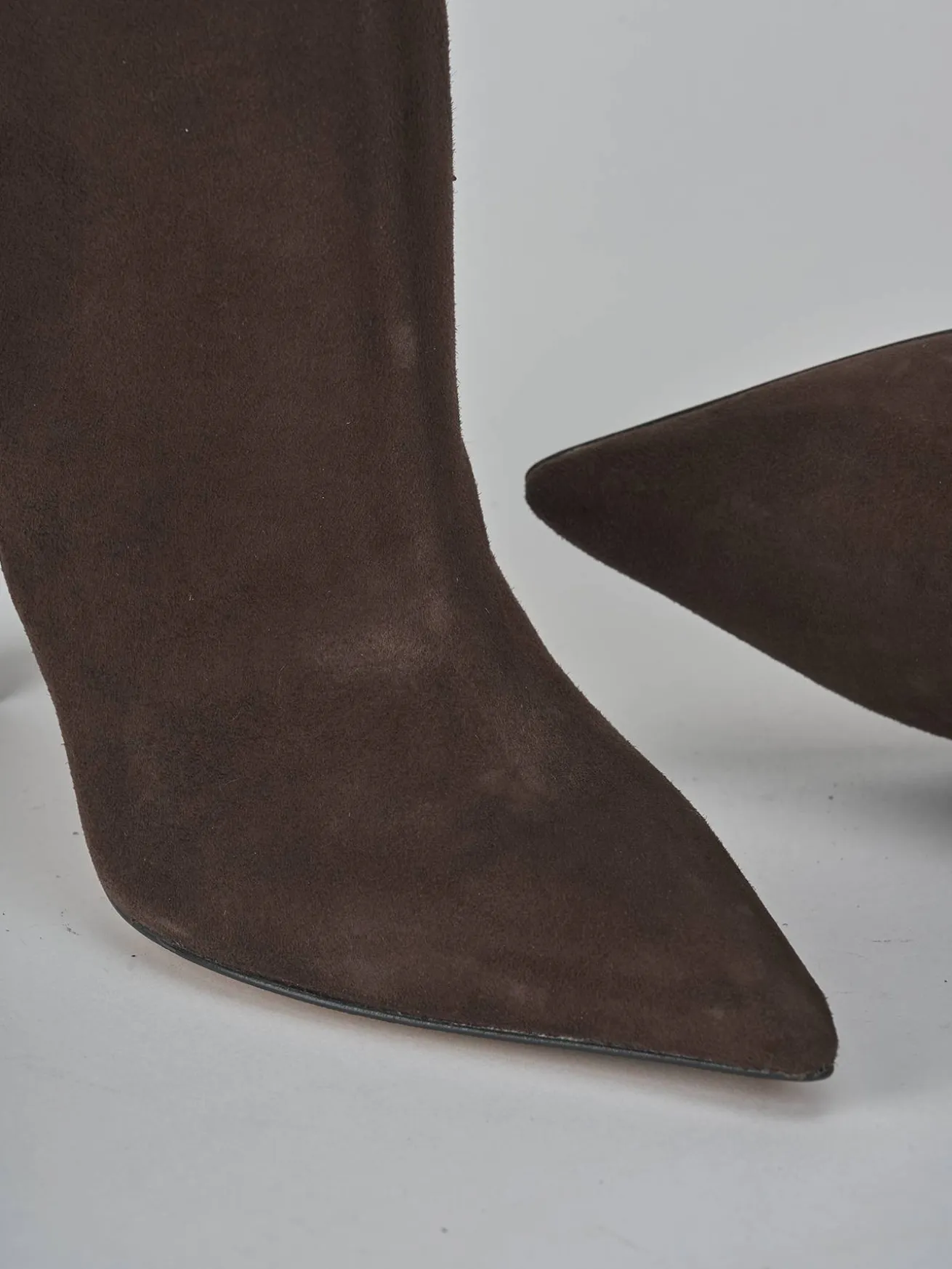 Stivali tacco 9cm camoscio testa