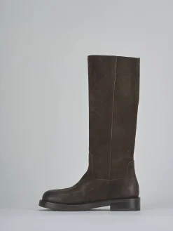 Stivali tacco 3cm camoscio testa